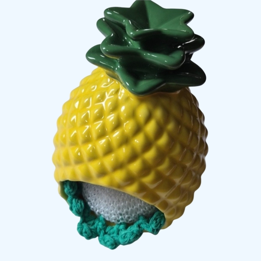 Pineapple Spring Kitchen Ceramic Sink Scrubby Holder-Ceramic-Handmade Crocheted